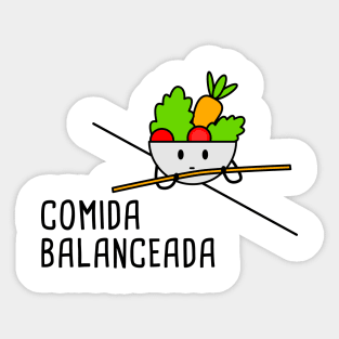 Comida Balanceada Spanish Pun Sticker